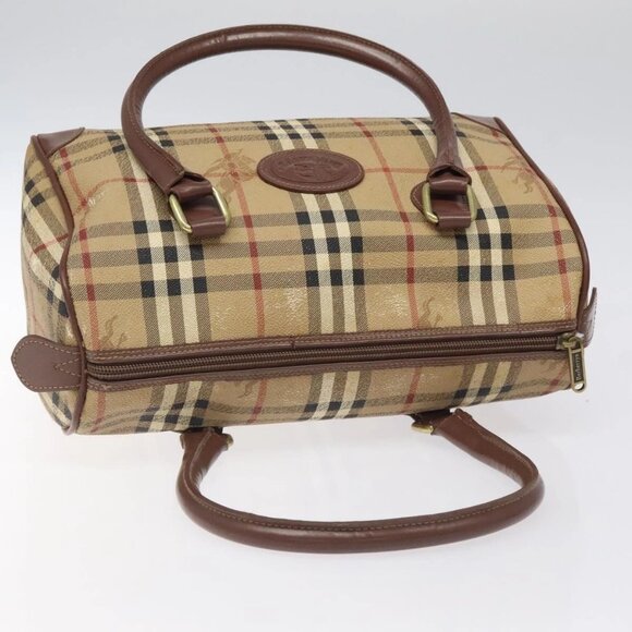 Burberrys Nova Check Boston Bag PVC Beige Auth - Picture 6 of 16